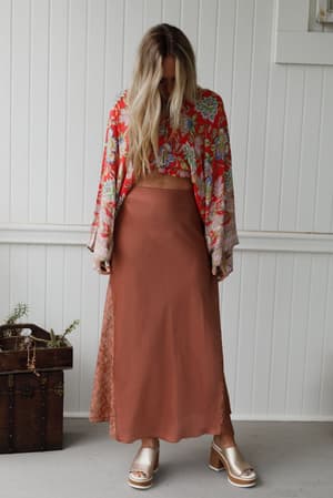 satin-starlight-lace-skirt-clay/Red