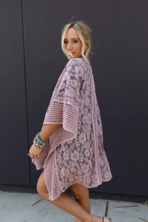 Breezy Floral Lace Kimono: undefined