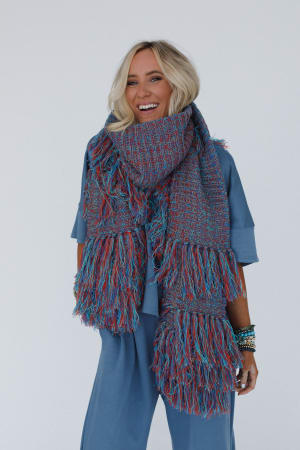 Sugar Plum Fringe Scarf: undefined