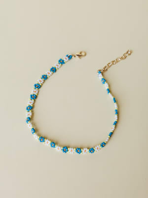 Floral Step Anklet - Green OS / Green