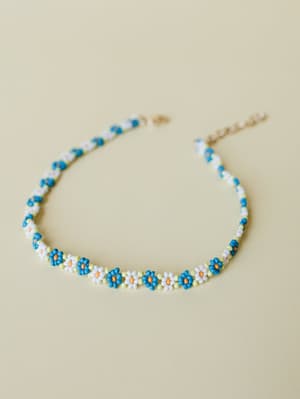 Floral Step Anklet - Green OS / Green