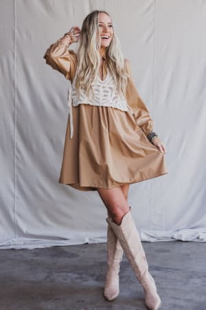 sweet-edge-crochet-vest-tunic-dress-camel/Camel