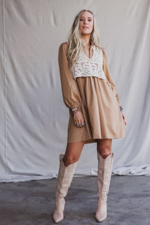 sweet-edge-crochet-vest-tunic-dress-camel/Camel