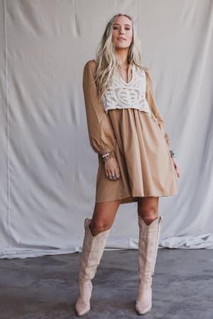 sweet-edge-crochet-vest-tunic-dress-camel/Camel
