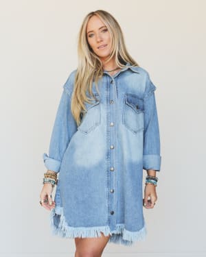 Denim Moment Dress - Denim Blue XL / Denim Blue