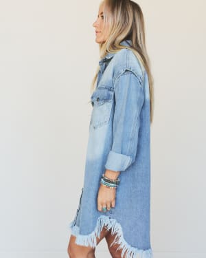 Denim Moment Dress - Denim Blue XL / Denim Blue