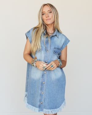 Denim Moment Dress - Denim Blue XL / Denim Blue