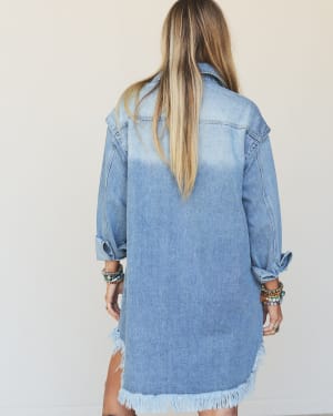 Denim Moment Dress - Denim Blue XL / Denim Blue