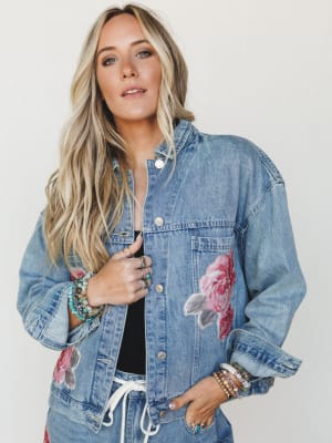 Petal Party Jacket - Denim L / Denim
