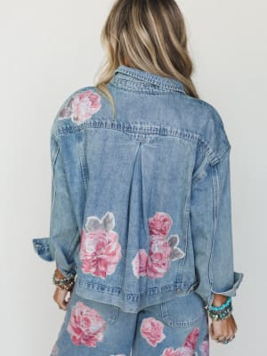 Petal Party Jacket - Denim L / Denim