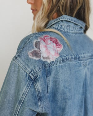 Petal Party Jacket - Denim L / Denim