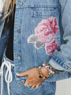Petal Party Jacket - Denim L / Denim