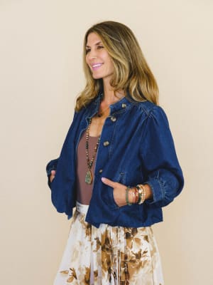 Feeling French Denim Jacket - Dark Denim M / Dark Denim