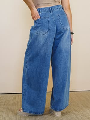 Jenny Cool Trouser Jeans - Denim Blue L / Denim Blue