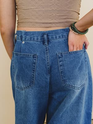 Jenny Cool Trouser Jeans - Denim Blue L / Denim Blue