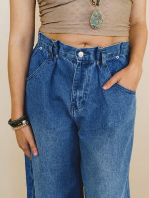 Jenny Cool Trouser Jeans - Denim Blue L / Denim Blue