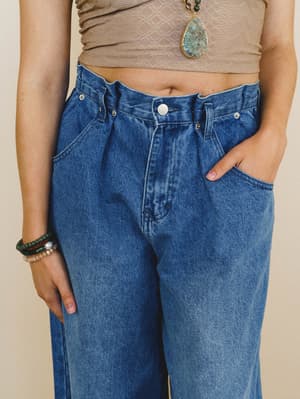 Jenny Cool Trouser Jeans - Denim Blue L / Denim Blue