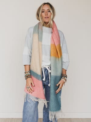 Kaleidoscope Color Block Scarf: undefined