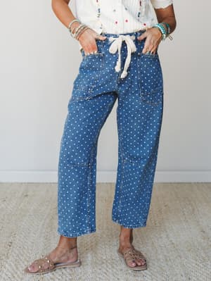 Nina Polka Dot Jeans: undefined