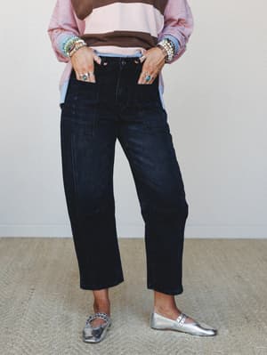 Sorrel Barrel Jeans - Navy