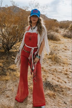 Holly Denim Overalls: undefined