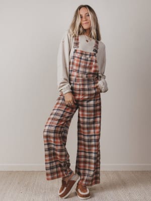 Perfectly Plaid Overalls: undefined