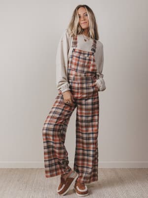 Perfectly Plaid Overalls: undefined