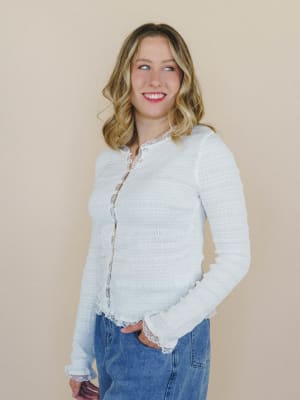 Betty Lou Blouse - Off White S / Off White