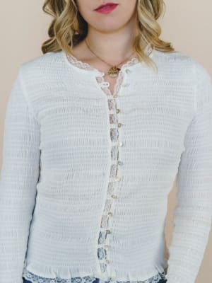 Betty Lou Blouse - Off White S / Off White