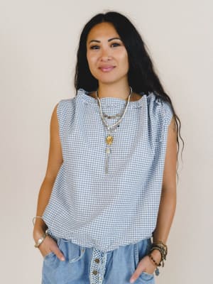 Golda Blouse - Navy M / Navy
