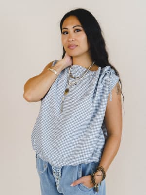 Golda Blouse - Navy M / Navy