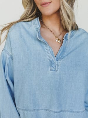 Everyday Denim Top - Light Denim M / Light Denim