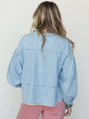 Everyday Denim Top - Light Denim M / Light Denim