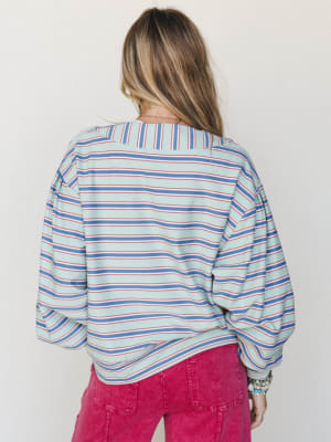 Top Notch Stripe Shirt - Mint Blue L / Mint Blue