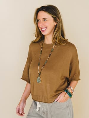 Nicely Knit Tee - Mocha S / Mocha