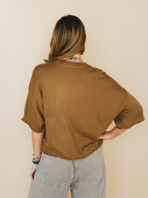 Nicely Knit Tee - Mocha S / Mocha