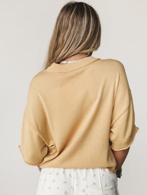 Nicely Knit Tee - Mustard S / Mustard