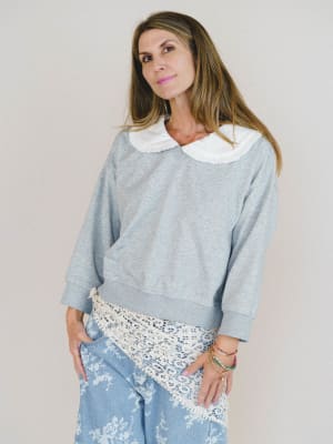 Wendy Removeable Collar Top: undefined