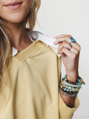 Wendy Removeable Collar Top - Yellow S / Yellow