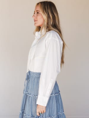 Tied With a Bow Blouse - Off White L / Off White