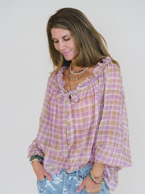 Lost in the Moment Blouse - Pink Orange L / Pink Orange