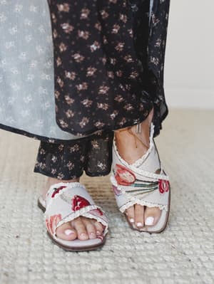 Allie Flat Sandal: undefined