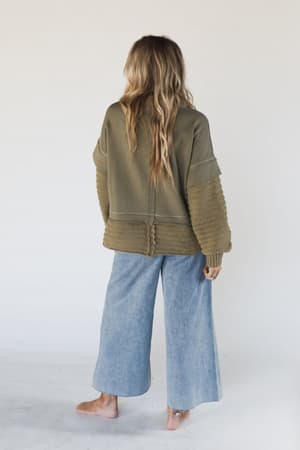 moonrise-layered-sweater-top-olive/Olive