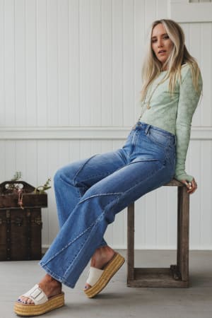 Laguna Wide Leg Jeans: undefined