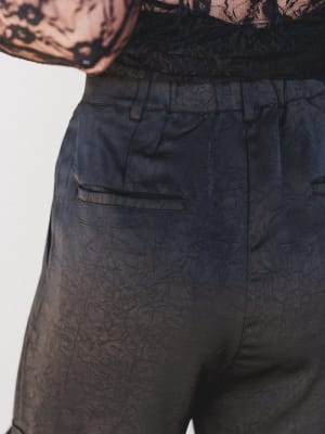 Stealing The Show Satin Pants - Black XL / Black