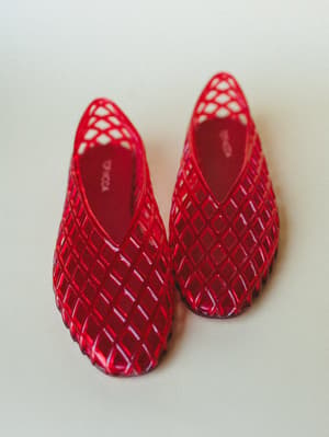 Jelly Ballet Flats - Red 5 / Red