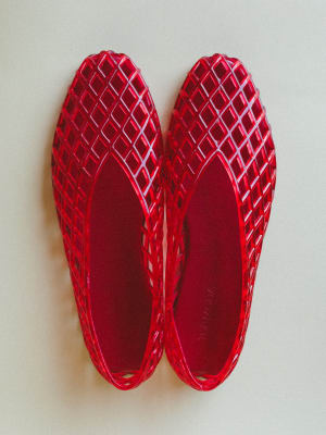 Jelly Ballet Flats - Red 5 / Red