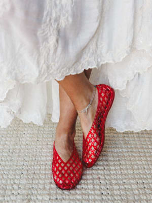 Jelly Ballet Flats - Red 5 / Red