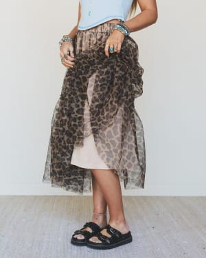 Wild Night Maxi Skirt - Mocha XL / Mocha