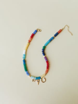 Azaria Beached Charm Necklace - Aqua OS / Aqua